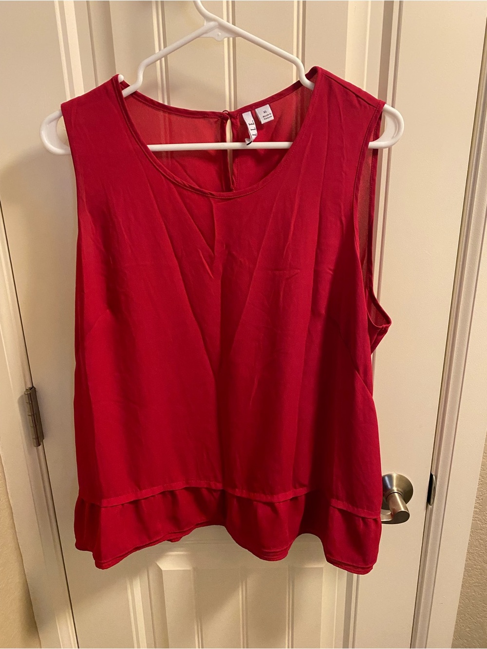 Elle XL Top Fuschia Sleeveless Blouse Shirt